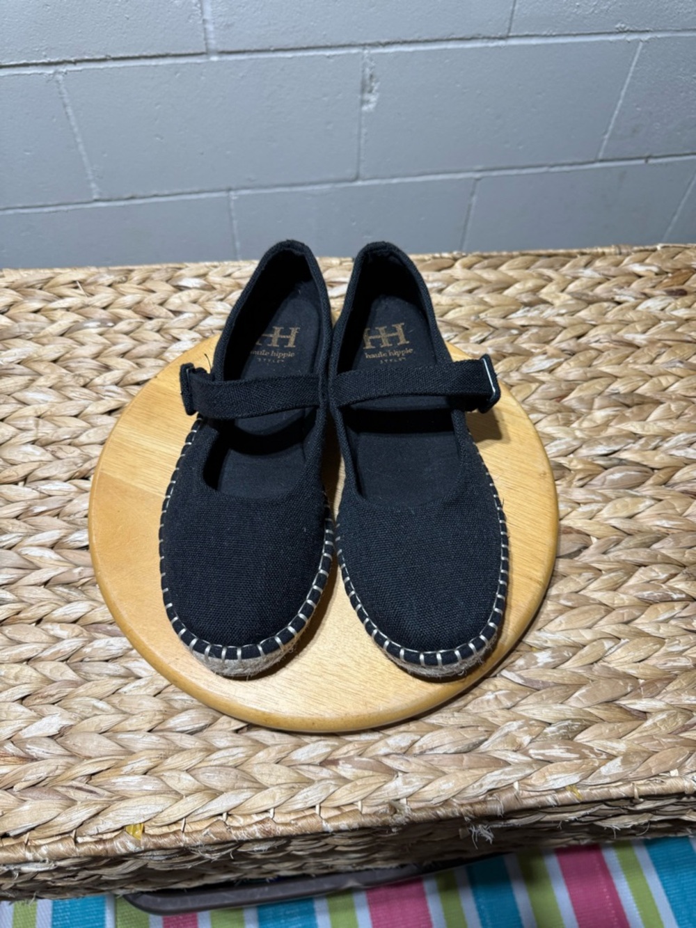 Woman’s Black Mary Jane Espadrille Shoes